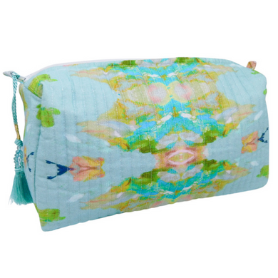 Large Cosmetic Bag | Stained Glass Blue