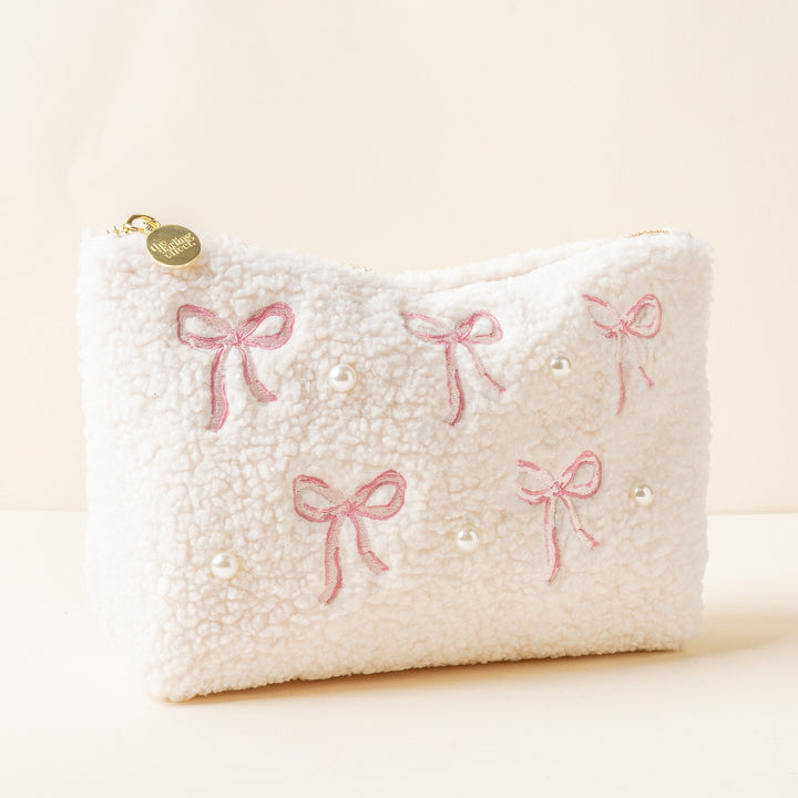 Teddy Pouch | Pink Bows