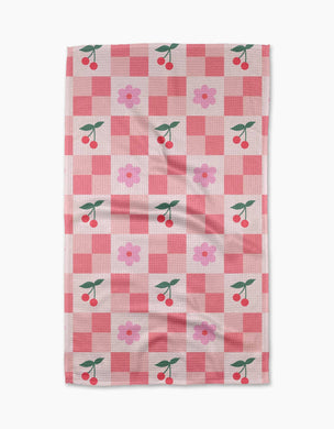 Geometry Tea Towel | Floral and Cherries