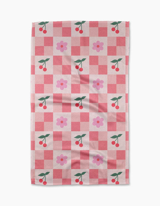 Geometry Tea Towel | Floral and Cherries