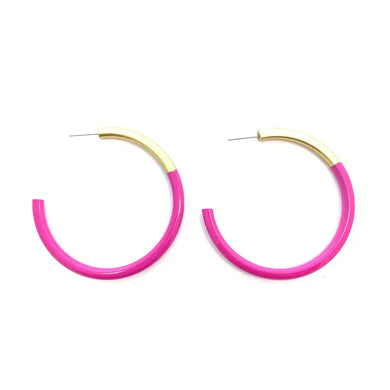 Liz Large Hoops • Hot Pink