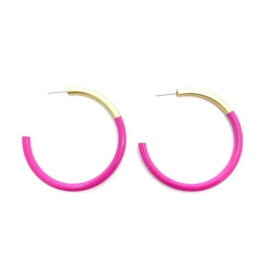 Liz Large Hoops • Hot Pink