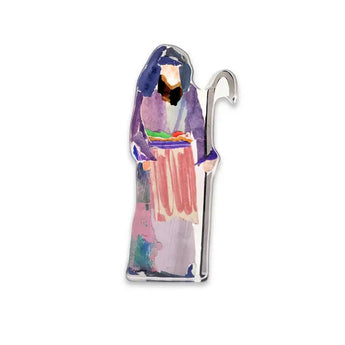 Acrylic Nativity Shepherd | Purple