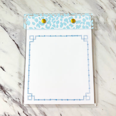 Acrylic Notepad | Blue Bamboo