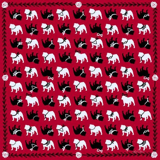 Spirit Bulldog in Red Bandana Scarf