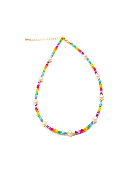 Rainbow Pearl Necklace