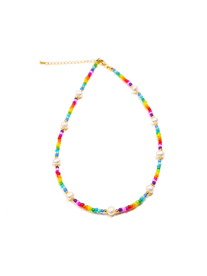 Rainbow Pearl Necklace