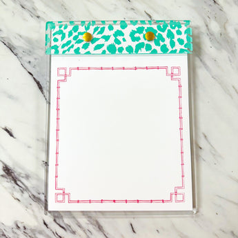 Acrylic Notepad | Pink Bamboo