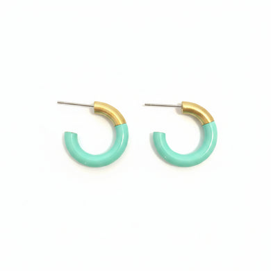 Liz Small Hoops • Aqua
