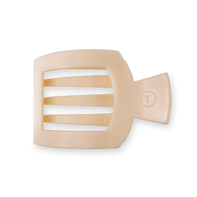 Medium Flat Square Hair Clip | Almond Beige