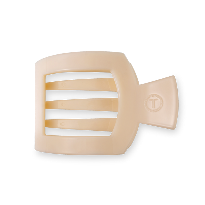 Medium Flat Square Hair Clip | Almond Beige
