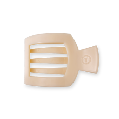Small Flat Square Hair Clip | Almond Beige