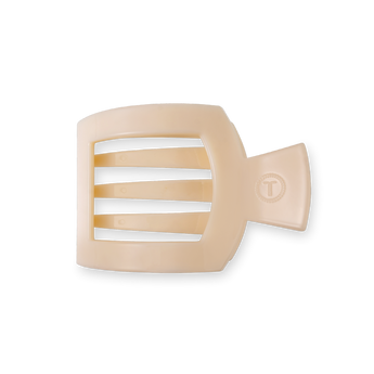 Small Flat Square Hair Clip | Almond Beige