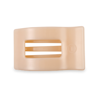 Medium Flat Rectangle Hair Clip | Almond Beige