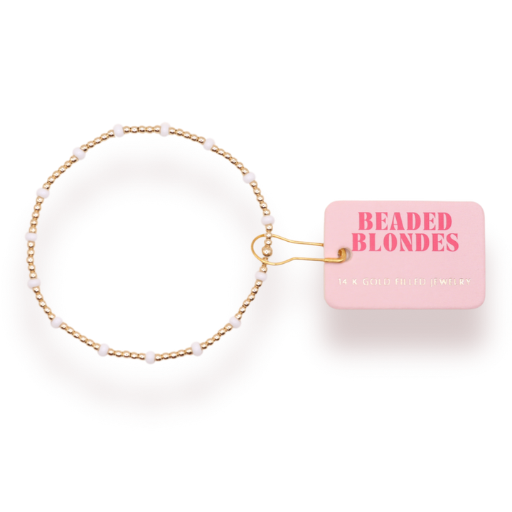 Poppi Dainty Bracelet | White