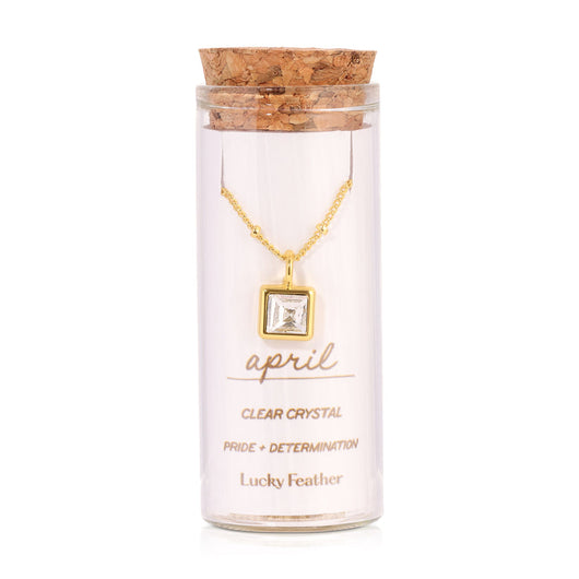 April Birthstone Necklace | Crystal