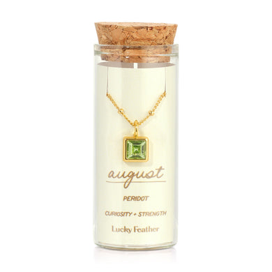 August Birthstone Necklace | Peridot