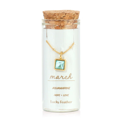 March Birthstone Necklace | Aquamarine