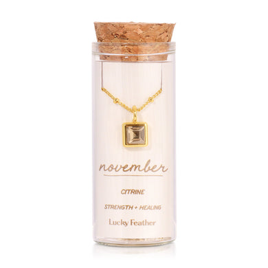 November Birthstone Necklace | Citrine