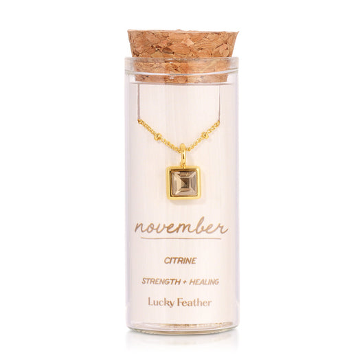 November Birthstone Necklace | Citrine