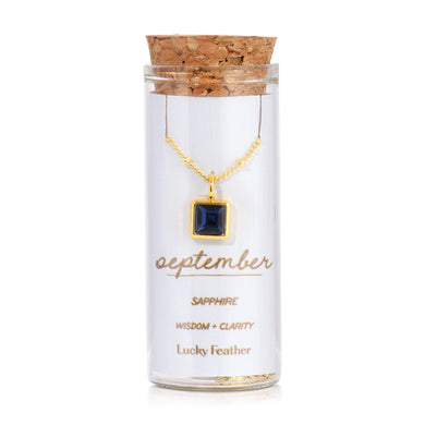 September Birthstone Necklace | Sapphire