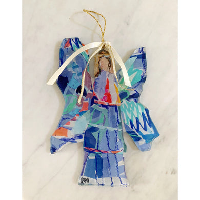 Good News Angel Ornament | Blue