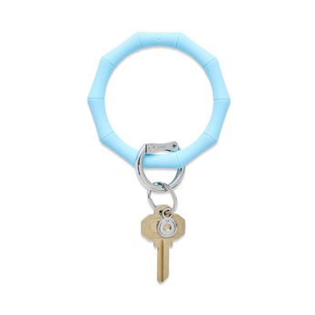 Silicone Bamboo  Big O Keyring | Sweet Carolina Blue