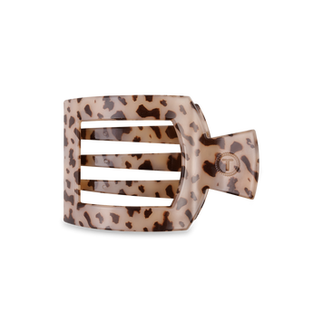 Medium Flat Square Hair Clip | Blonde Tortoise