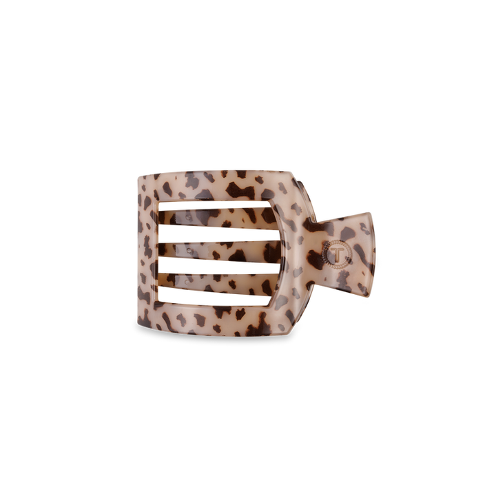 Small Flat Square Hair Clip | Blonde Tortoise