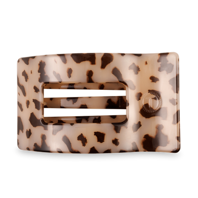 Large Flat Rectangle Hair Clip | Blonde Tortoise