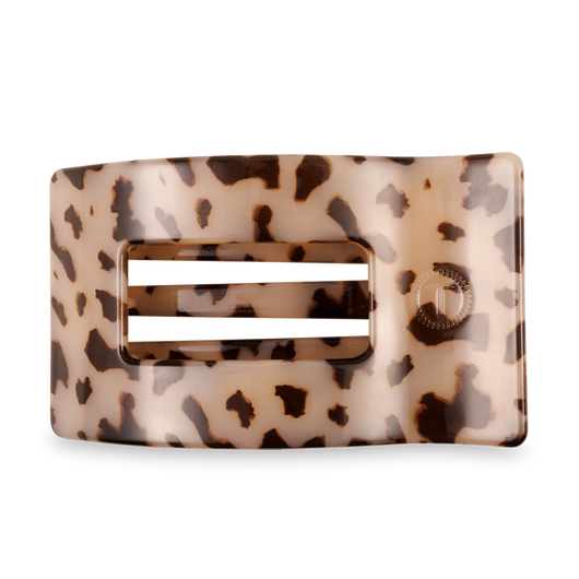 Large Flat Rectangle Hair Clip | Blonde Tortoise