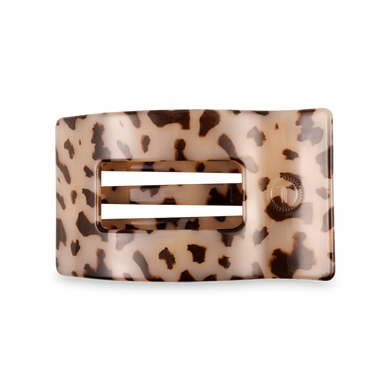 Medium Flat Rectangle Hair Clip | Blonde Tortoise