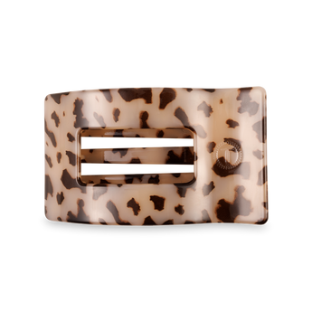 Medium Flat Rectangle Hair Clip | Blonde Tortoise