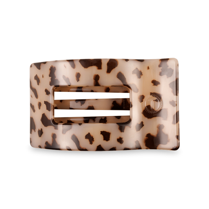 Medium Flat Rectangle Hair Clip | Blonde Tortoise