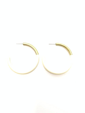 Liz Large Hoops • White