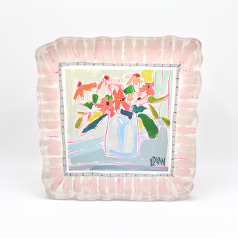 Coral Pop Acrylic Block