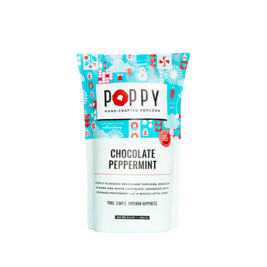 Poppy Holiday Popcorn | Chocolate Peppermint