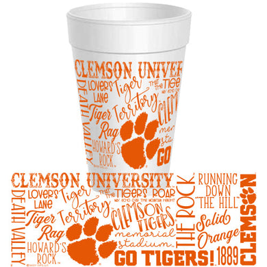 Clemson Traditions Styrofoam Cups