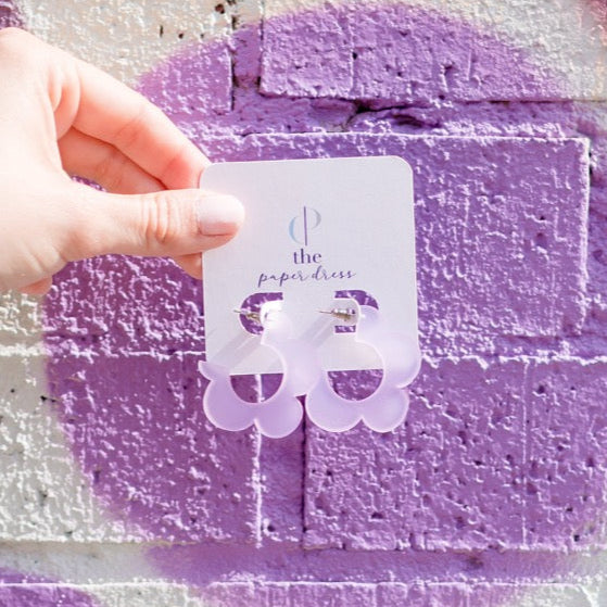 Daisy Hoops | Lilac Frost