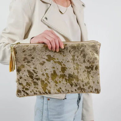 Hyde Clutch | Gold Metallic