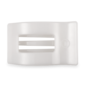 Large Flat Rectangle Hair Clip | Coconut White