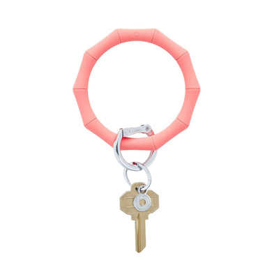 Silicone Bamboo Big O Keyring | Coral Reef