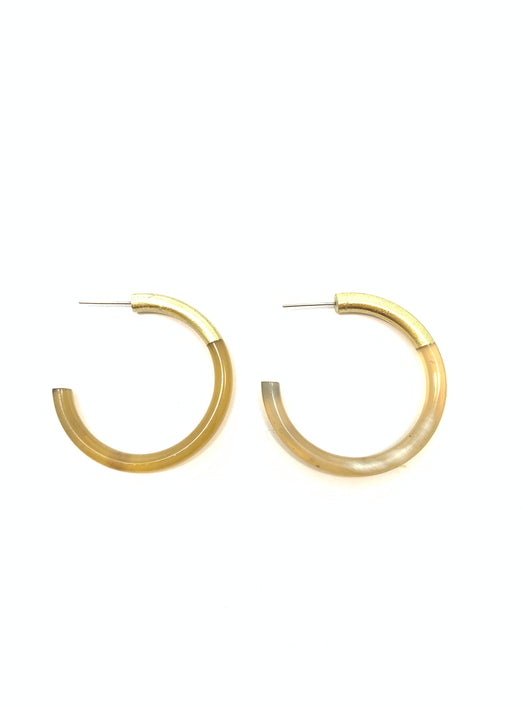 Liz Medium Hoops • Light Natural