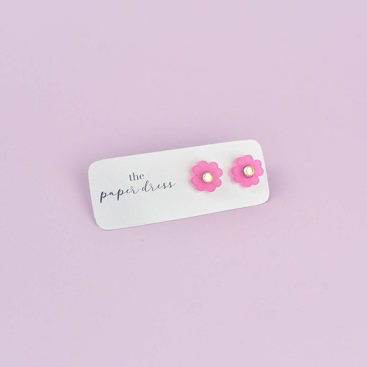 Daisy Studs | Hot Pink