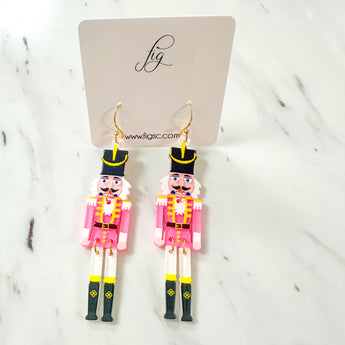 Nutcracker Earrings | Pink