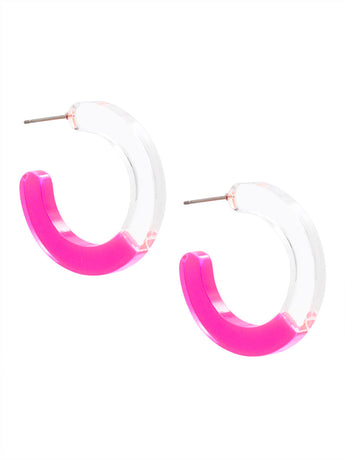 Duo  Earring | Hot Pink