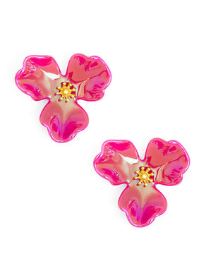 Magnolia Earrings | Fuchsia