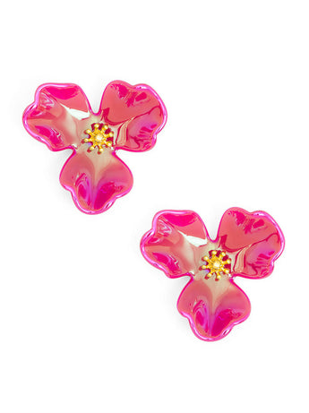 Magnolia Earrings | Fuchsia