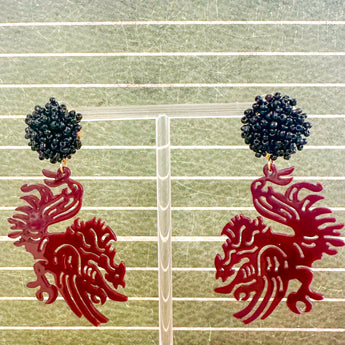 Gamecock Acrylic Earrings