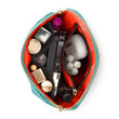 Kusshi Everyday Makeup Bag | Seafoam Green + Orange